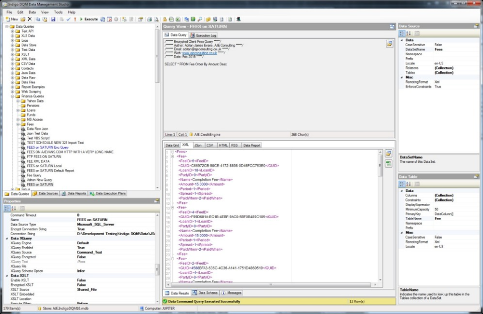 screenshot of Indigo DQM